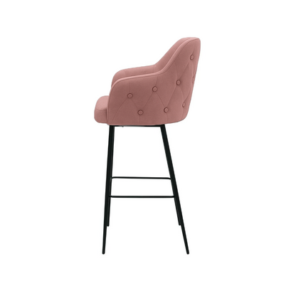 Scaun bar catifea BEJ | model TEONA