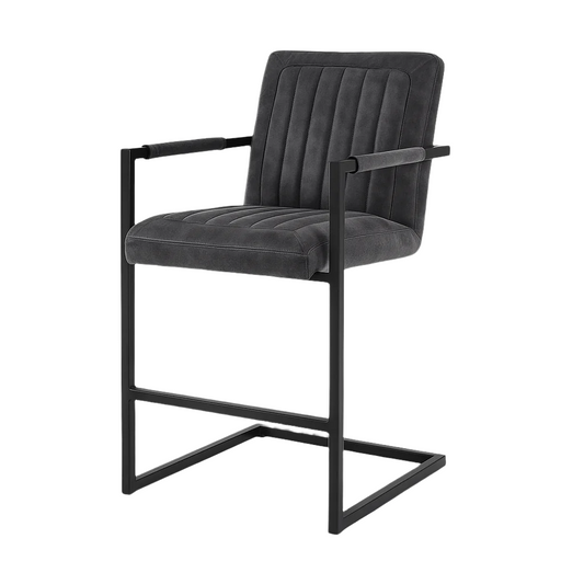 Scaun bar catifea GRI  model TRUM