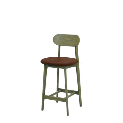 Scaun bar piele VERDE | model CLEO