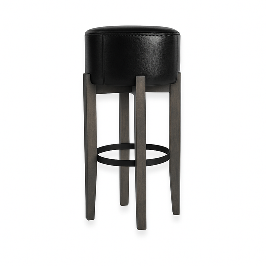 Scaun bar piele NEAGRA| model MERI