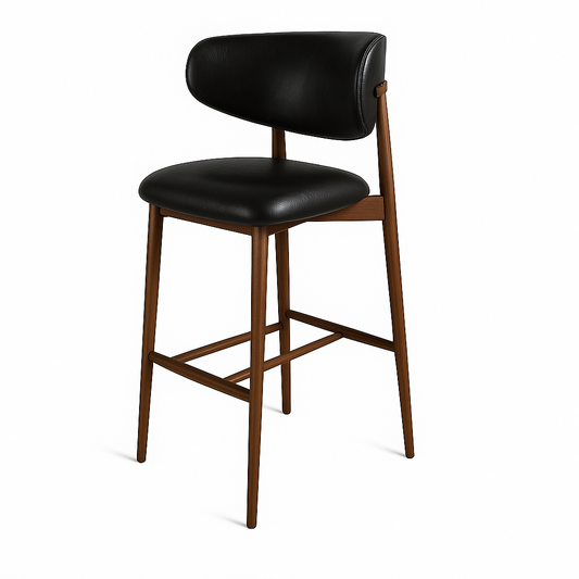 Scaun bar piele NEAGRA| model OLE