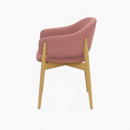 Scaun catifea ROZ | model ALMA