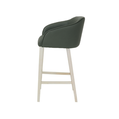 Scaun bar piele VERDE | model CROCO