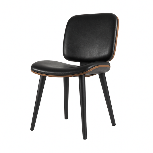 Scaun piele NEAGRA | model RAUL